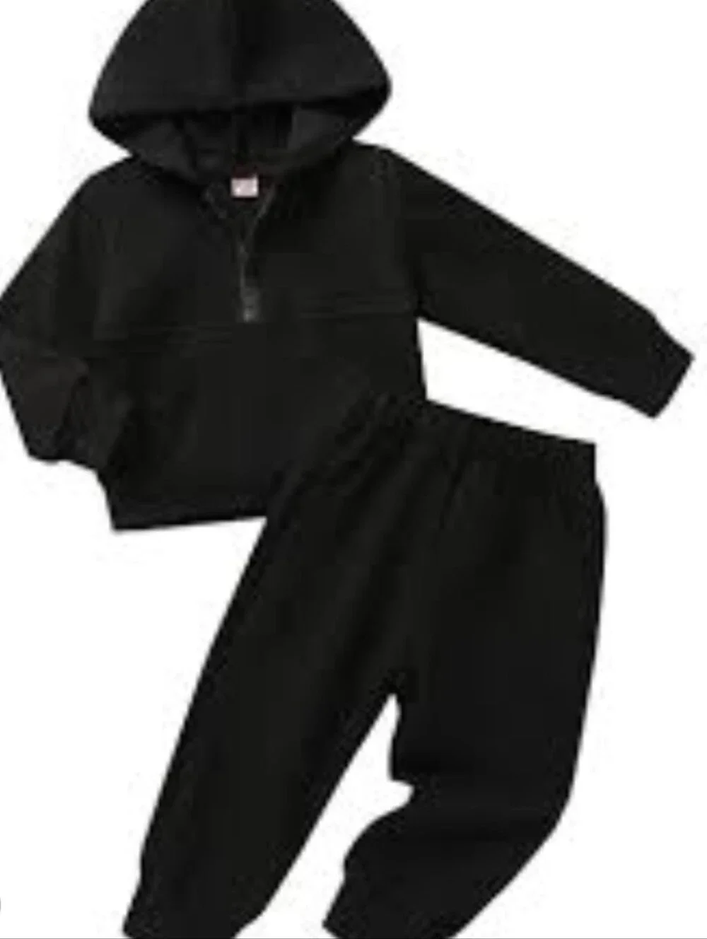 New Kids Black Hooded Sweatshirt & Jogger Set - Casual Cozy Bottoms